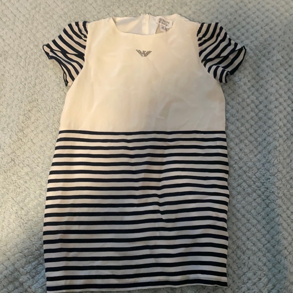 Emporio Armani dress white and navy blue